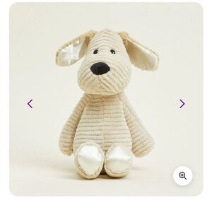 Adorable Cream Plush Dog Toy